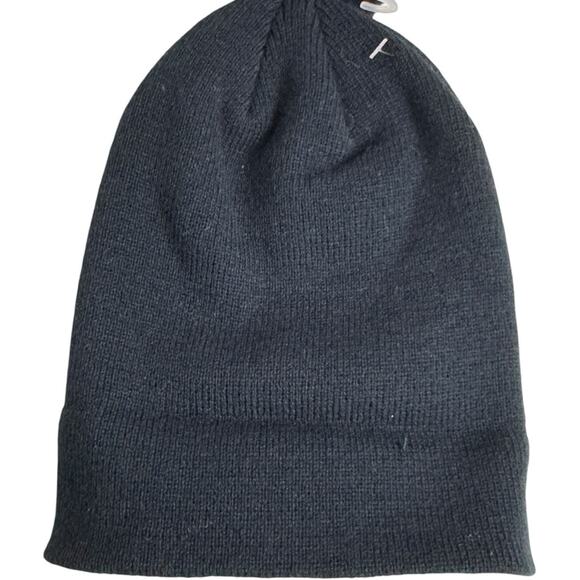 Nike Toddler Logo Boy Two Piece Cold Weather Winter Black & White Hat & Mittens - Picture 6 of 7